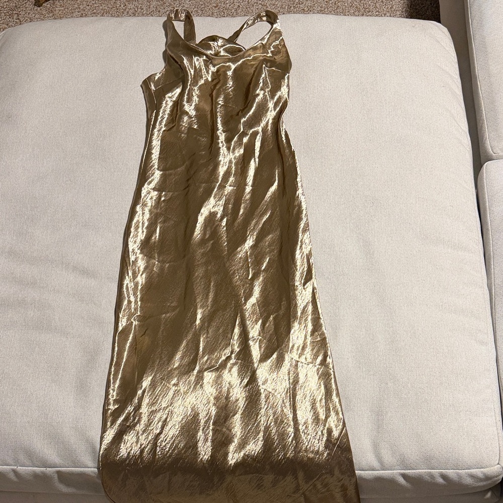 ASOS Gold Satin Top